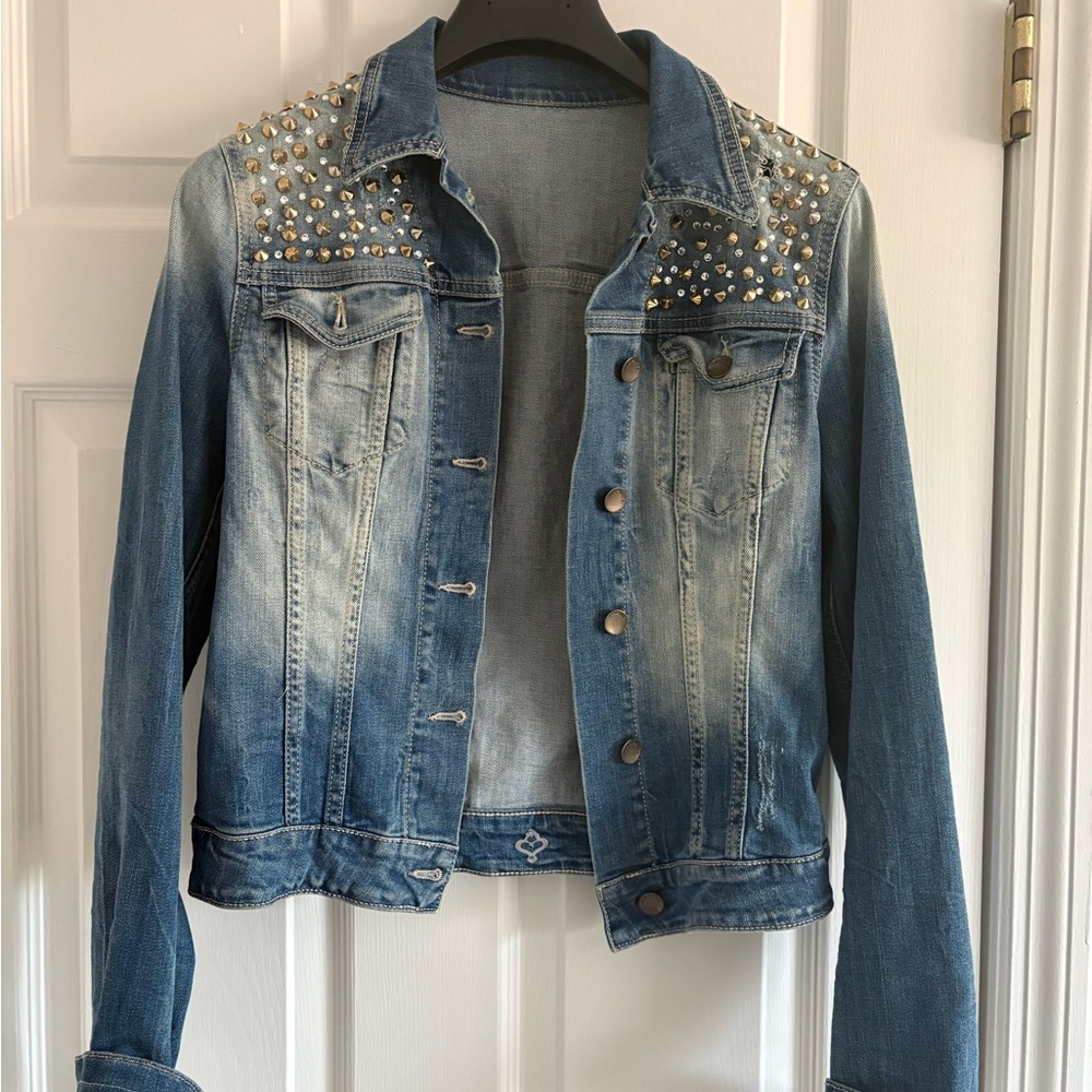 Studded Blue Denim Jacket
